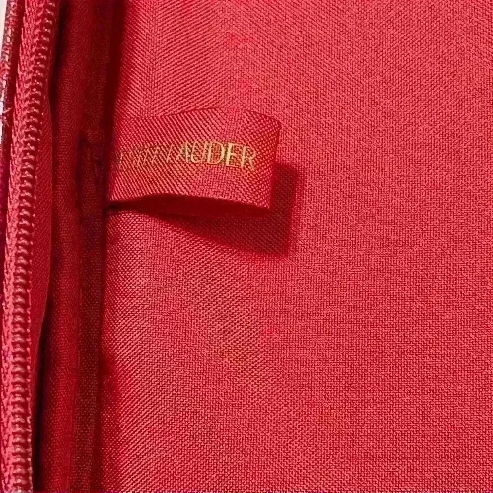Estee Lauder Red Brick Beauty Makeup Travel Bag Cosmetic Case Purse Tote 13.5" - Picture 6 of 8